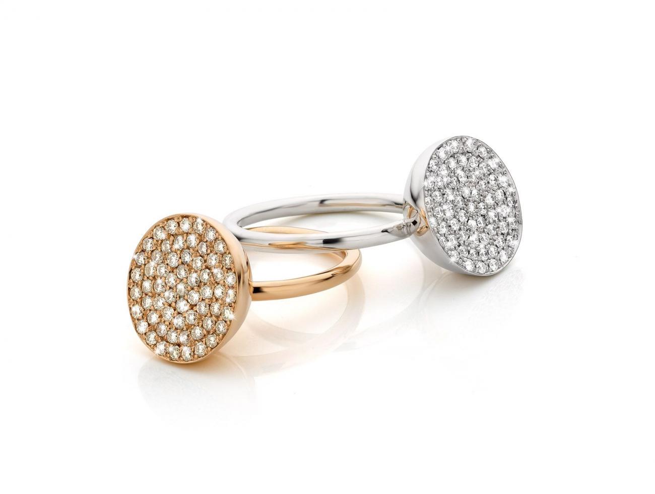 Rosebud ringen in 18kt. goud met diamant