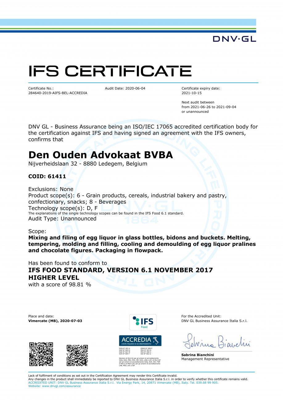 IFS certificaat